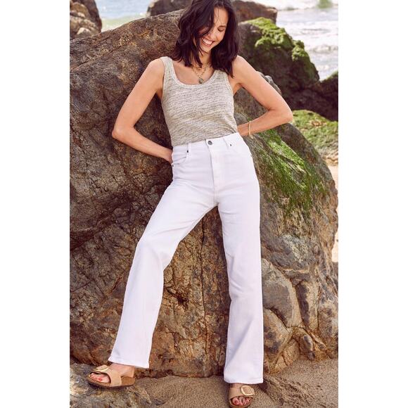 Evereve Denim - NEW Evereve White Ever Trouser Jeans Denim Size 28 Women's High Rise Straight